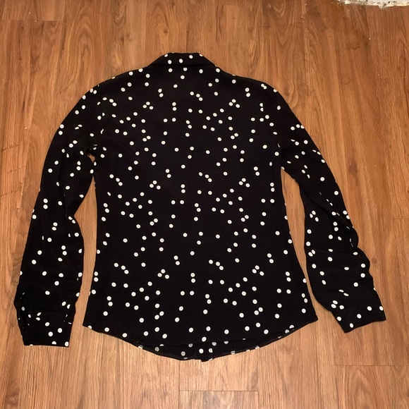 Topshop Spot Classic Shirt in Black - Picture 6 of 8